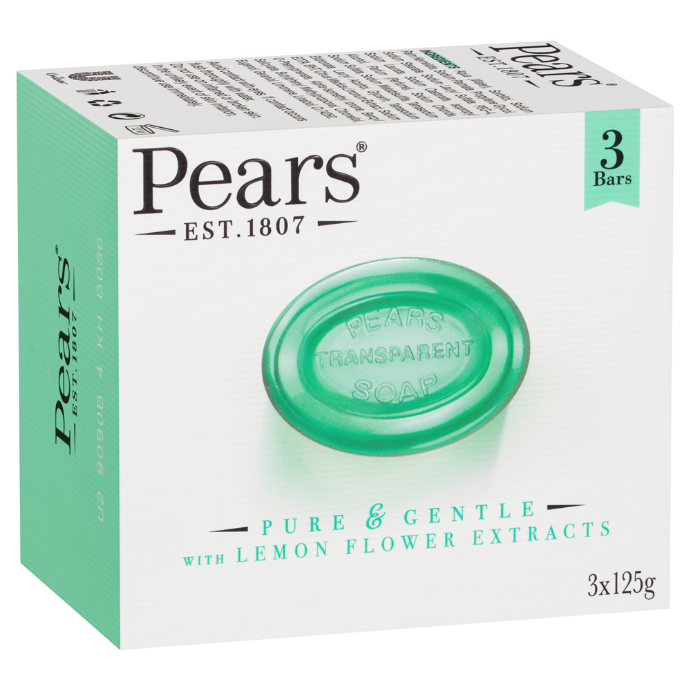 Pears Pure & Gentle Soap With Lemon Flower Extracts 3 x 125 g