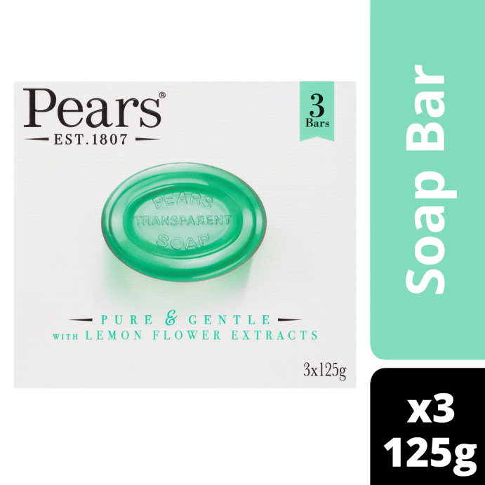 Pears Pure & Gentle Soap With Lemon Flower Extracts 3 x 125 g