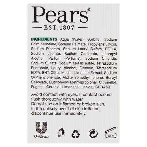 Pears Pure & Gentle Soap With Lemon Flower Extracts 3 x 125g