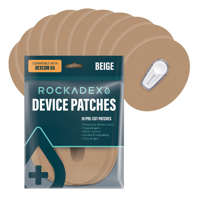 Rockadex Dexcom G6 Patches Beige 10 Pack