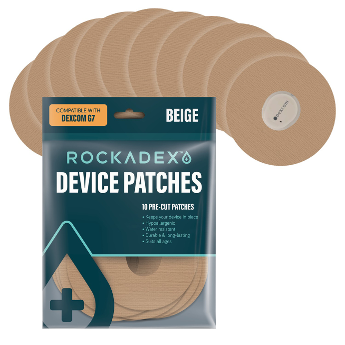 Rockadex Dexcom G7 Patches Beige 10 Pack