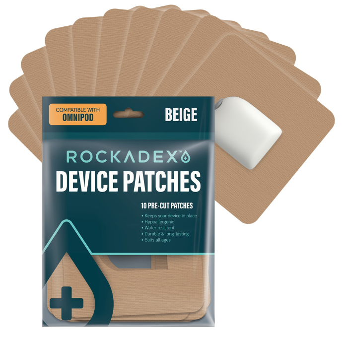 Rockadex Omnipod Patches Beige 10 Pack