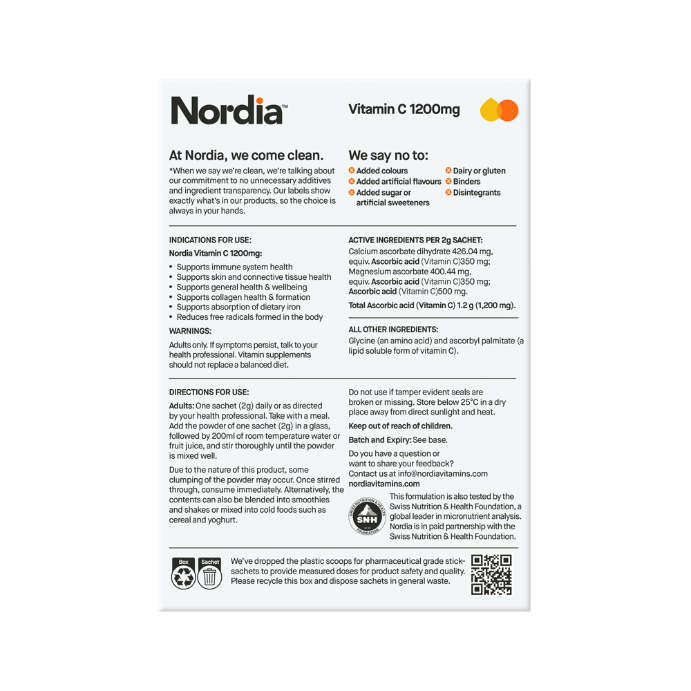 Nordia Vit C 1200mg Sachets 14pk
