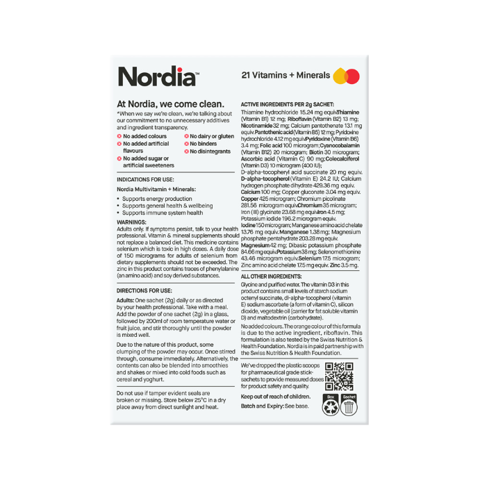 Nordia Multi+minerals Sachets 14pk