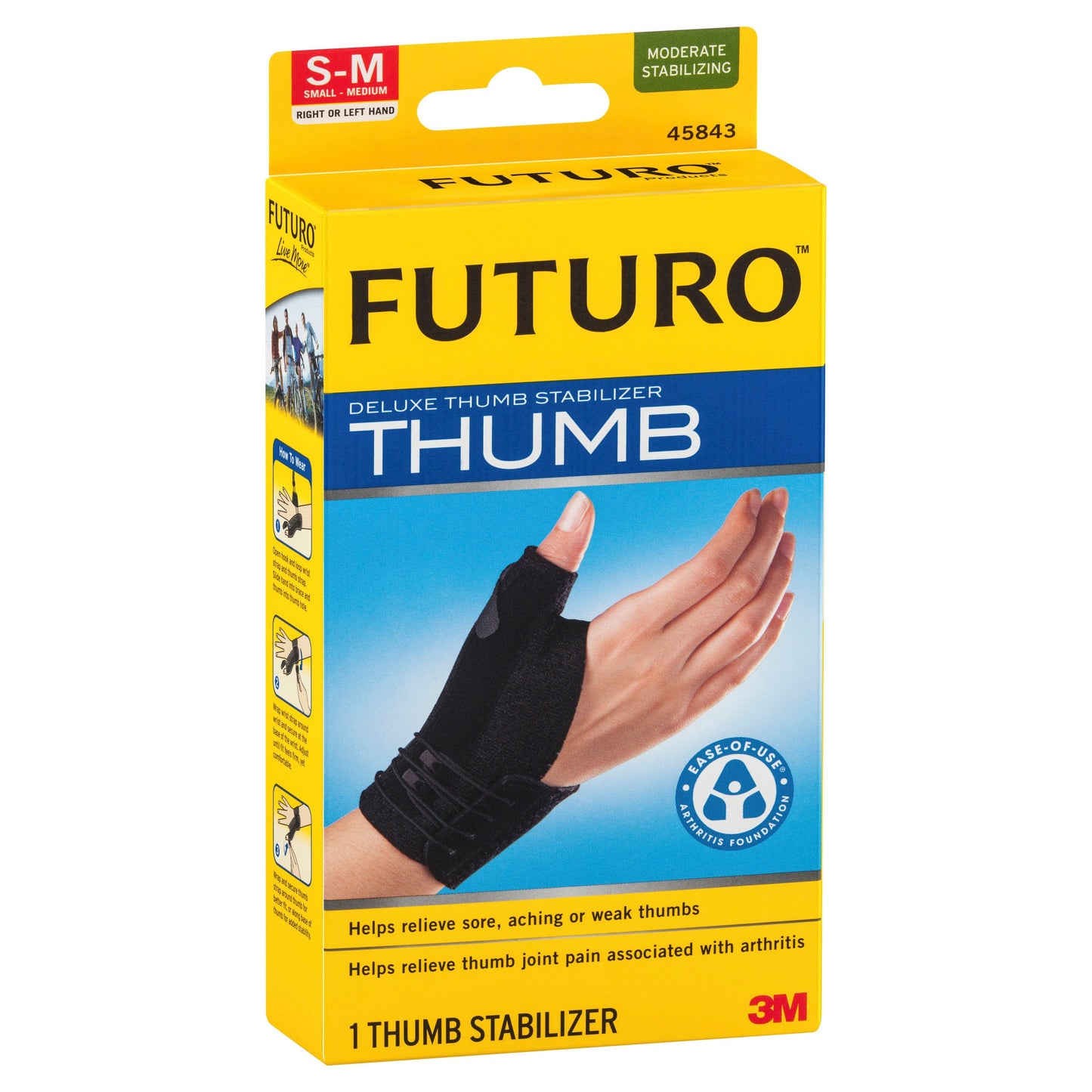 Futuro Deluxe Thumb Stabiliser Black Small - Medium - Cutprice Online