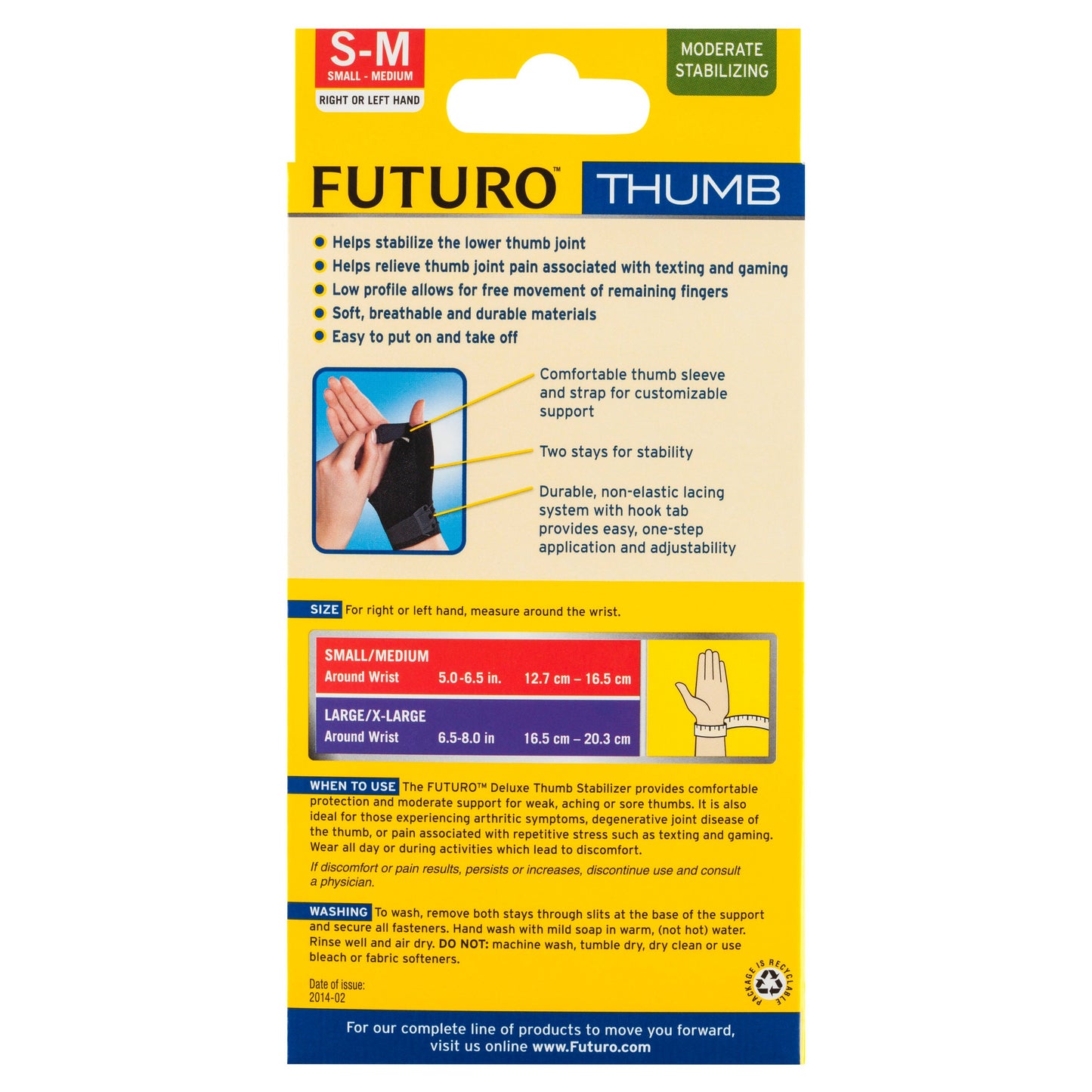 Futuro Deluxe Thumb Stabiliser Black Small - Medium - Cutprice Online