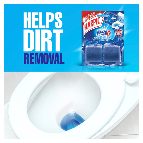 Harpic Foaming Blue Block Toilet Cleaner 2 Pack