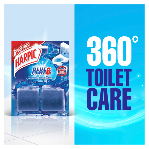 Harpic Foaming Blue Block Toilet Cleaner 2 Pack