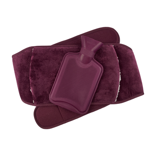 Body Warmers Body Warmer Hot Water Bottle & Cover Set in Maroon or Charcoal 1 Each