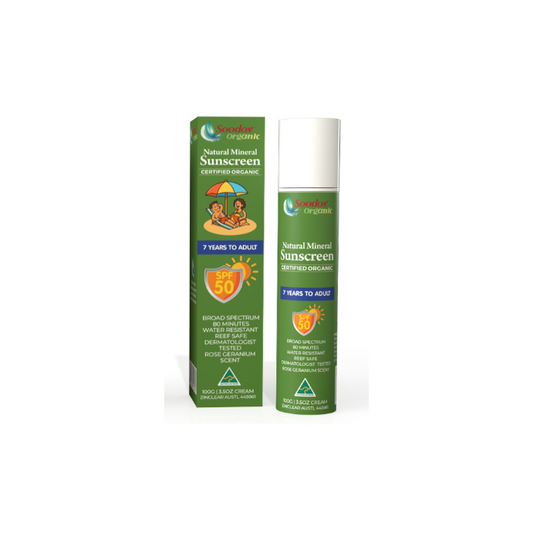 SOODOX Natural Mineral Sunscreen 7 Years to Adult SPF50 100g