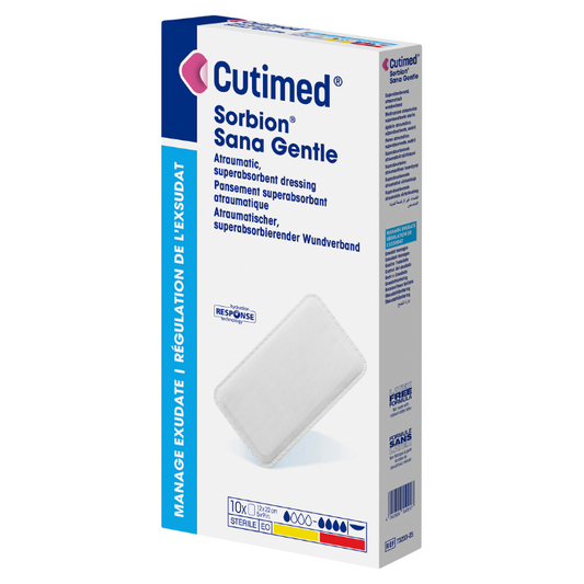 Cutimed Sorbion Sana Gentle Sterile 8.5Cm X 8.5Cm 10 Pack
