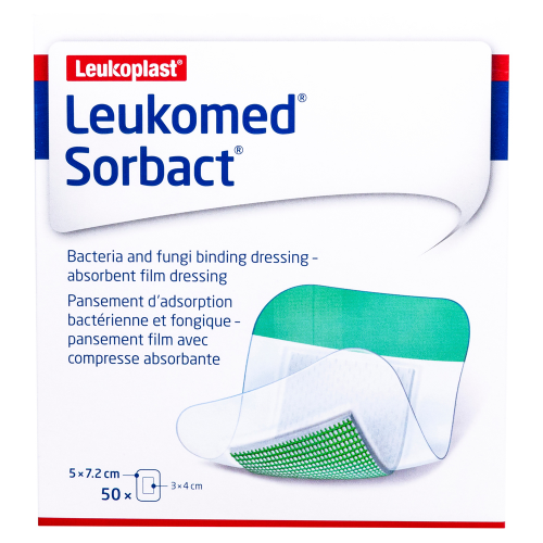 Leukomed Sorbact Sterile 5cm x 7.2cm 50 Pack