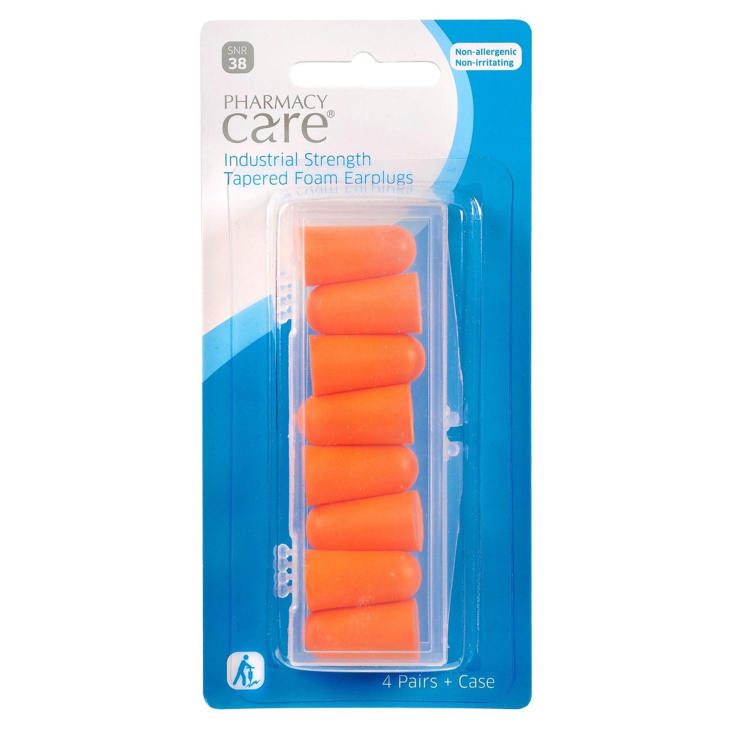 Pharmacy Care Ear Plugs Tapered Foam 4 Pairs Plus Case - Cutprice Online