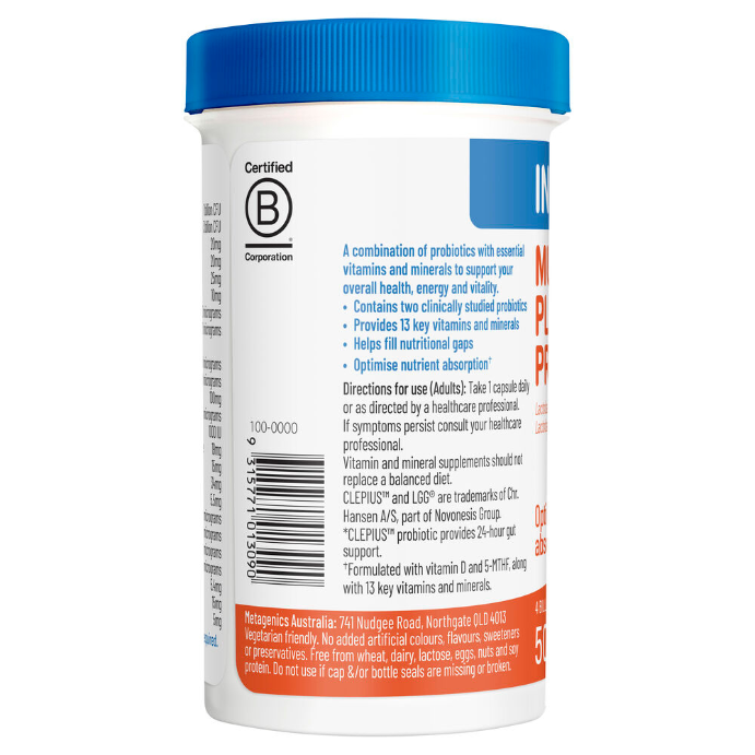 Inner Health Multivitamin Plus Probiotics 50 Capsules
