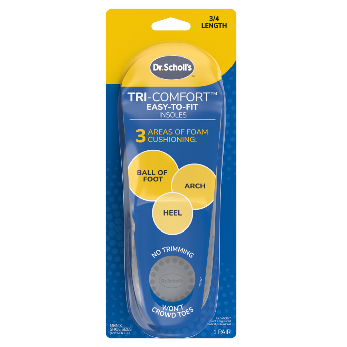 Scholl Tri-Comfort Easy-to-Fit Insoles Men 1 Pair