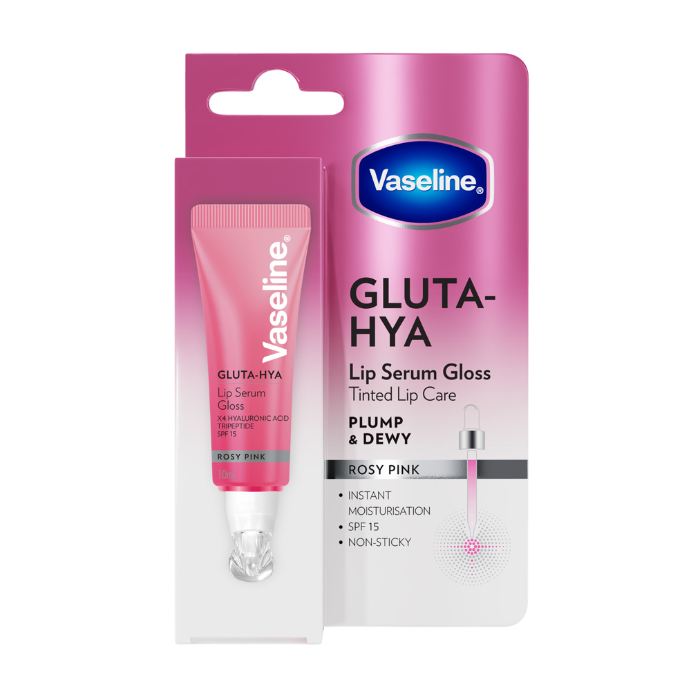 Vaseline Gluta-Hya Lip Serum Gloss Rosy Pink 10mL