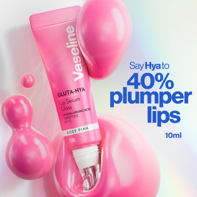 Vaseline Gluta-Hya Lip Serum Gloss Rosy Pink 10mL