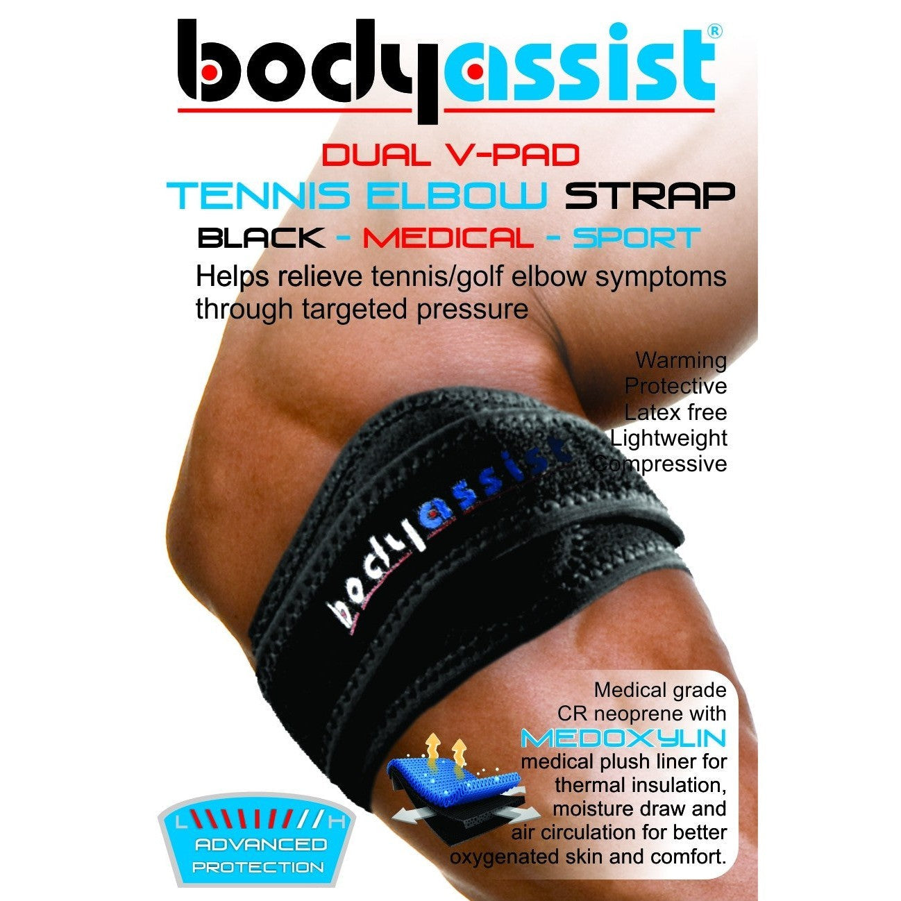 Body Assist Dual V-pad Tennis Elbow Strap - Cutprice Online