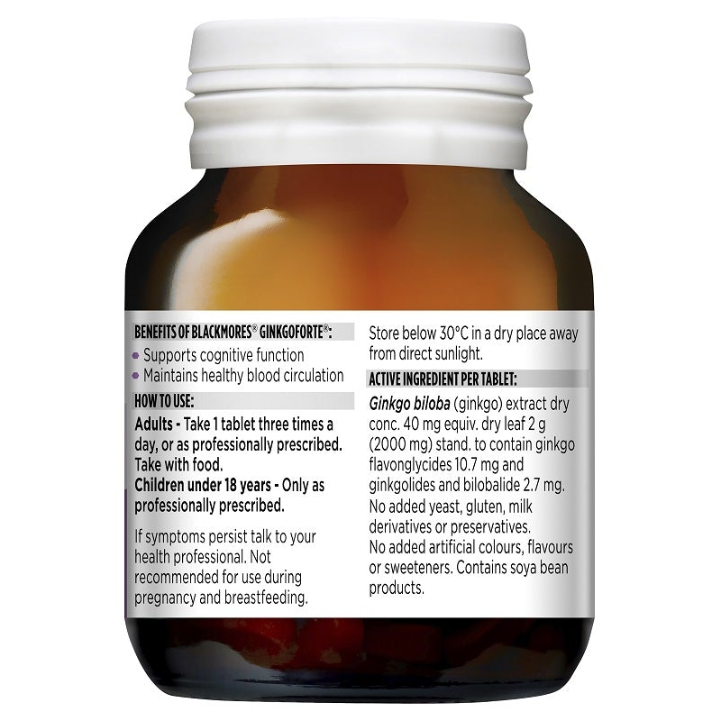 Blackmores Ginkgoforte 80 Tablets - Cutprice Online