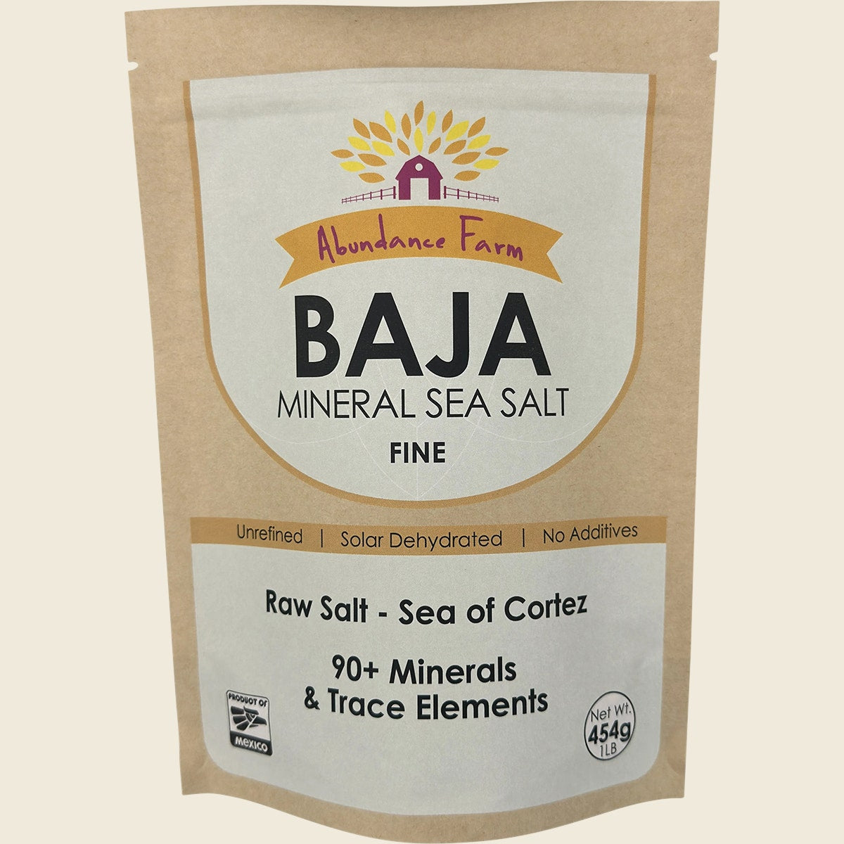 Abundance Farm Baja Mineral Sea Salt Fine 454g
