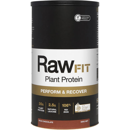 Amazonia Rawfit Plant Protein Perform & Recover Rich Chocolate 500g AMAZONIA