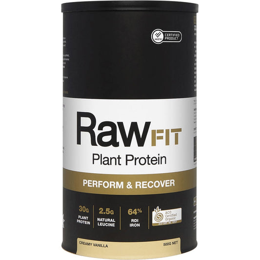 Amazonia Rawfit Plant Protein Perform & Recover Creamy Vanilla 500g AMAZONIA