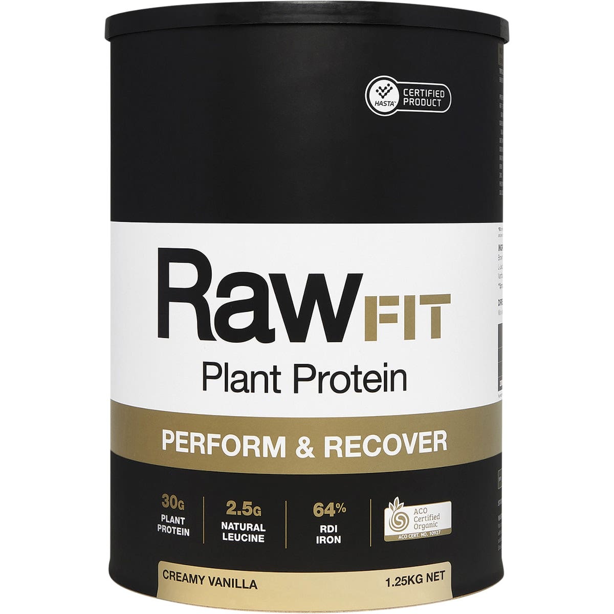 Amazonia Rawfit Plant Protein Perform & Recover Creamy Vanilla 1.25kg AMAZONIA