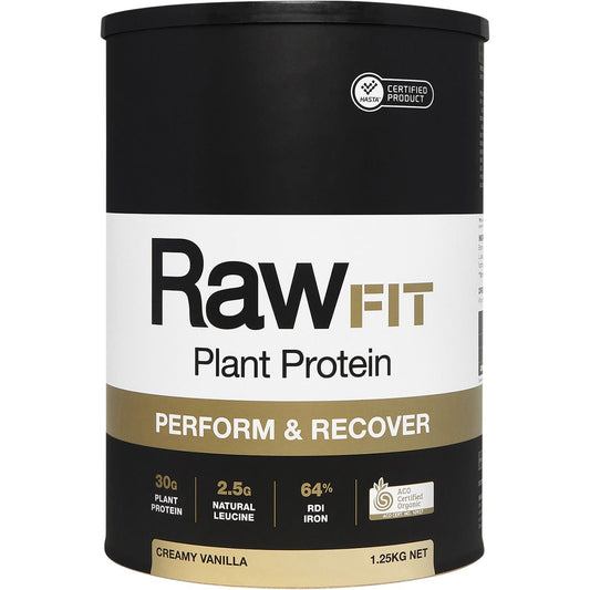 Amazonia Rawfit Plant Protein Perform & Recover Creamy Vanilla 1.25kg AMAZONIA