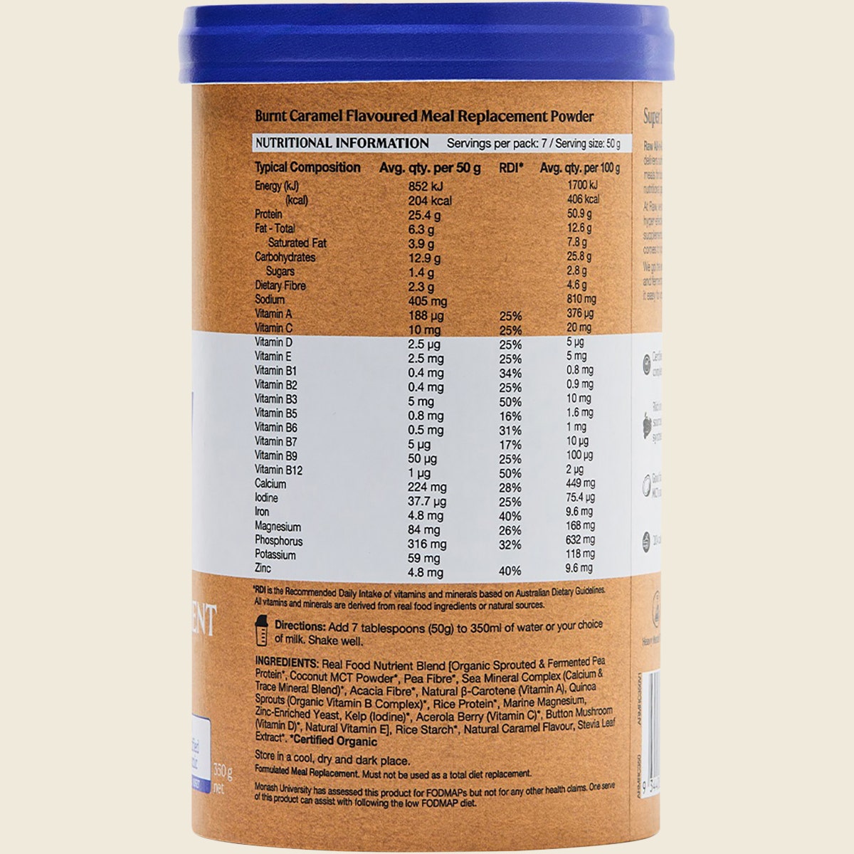 Amazonia Raw All-In-One Meal Replacement Burnt Caramel 350g