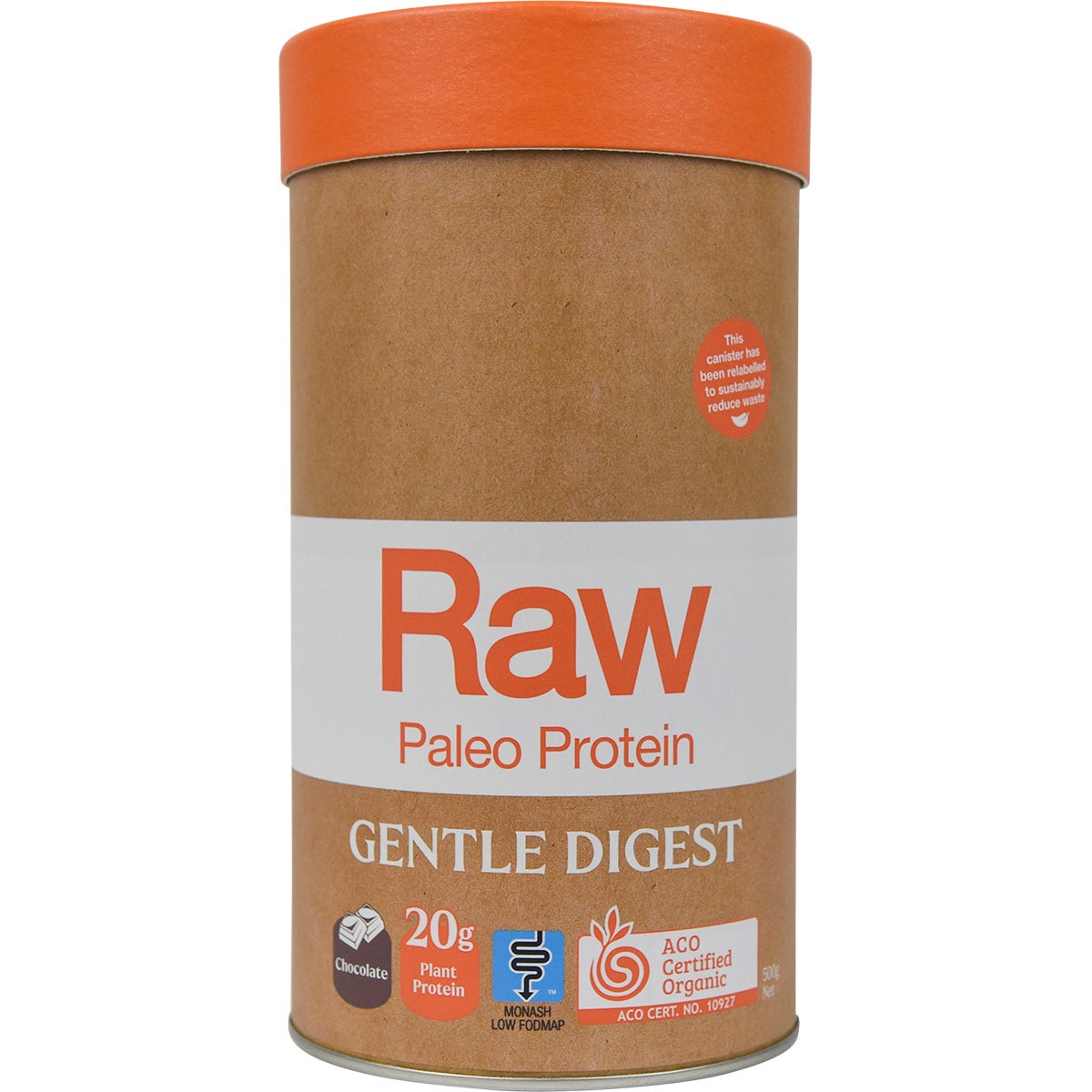 Amazonia Raw Protein Organic Paleo Gentle Digest Chocolate 500g - Cutprice Online