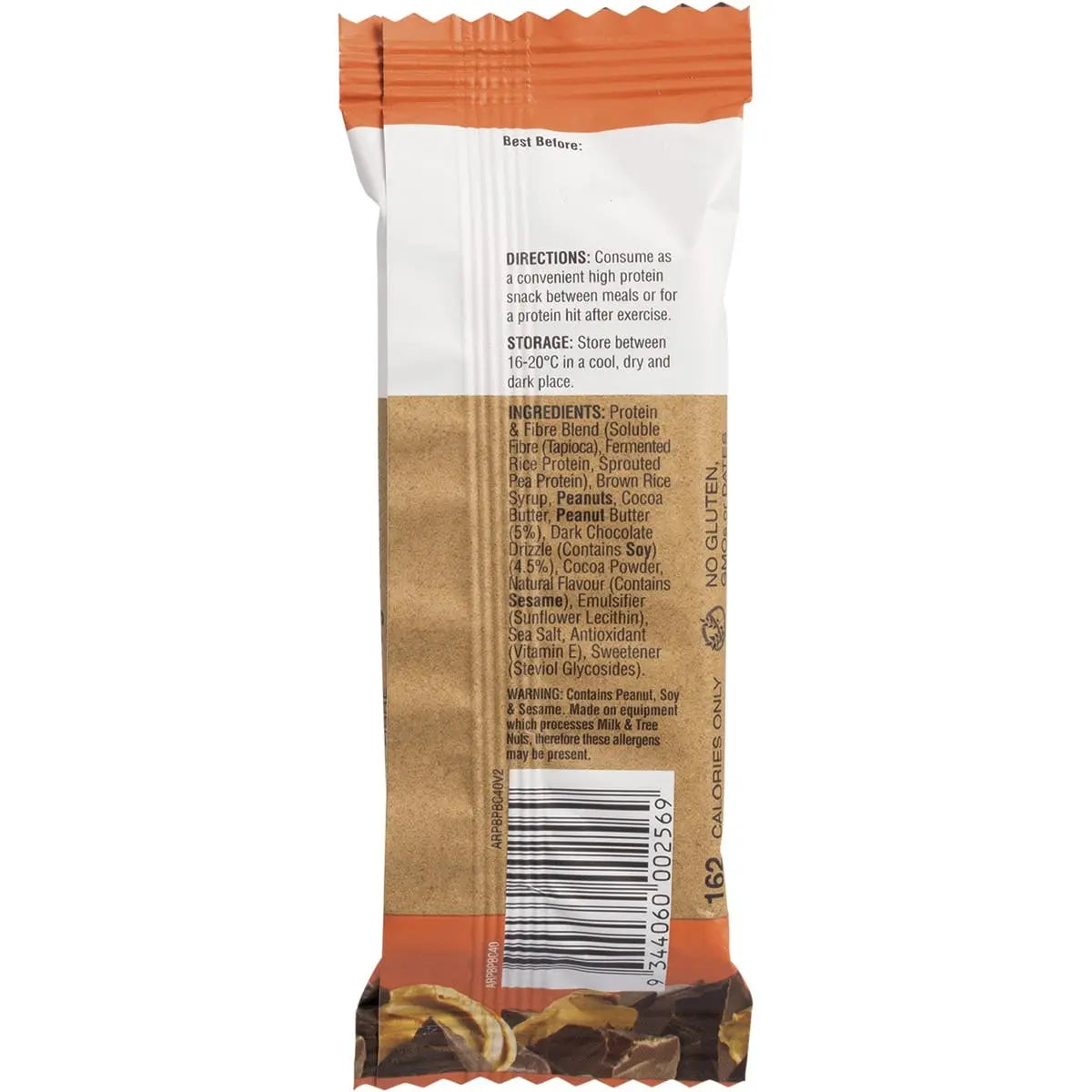 Amazonia Raw Protein Bar Peanut Butter Choc Melt 10x40g AMAZONIA