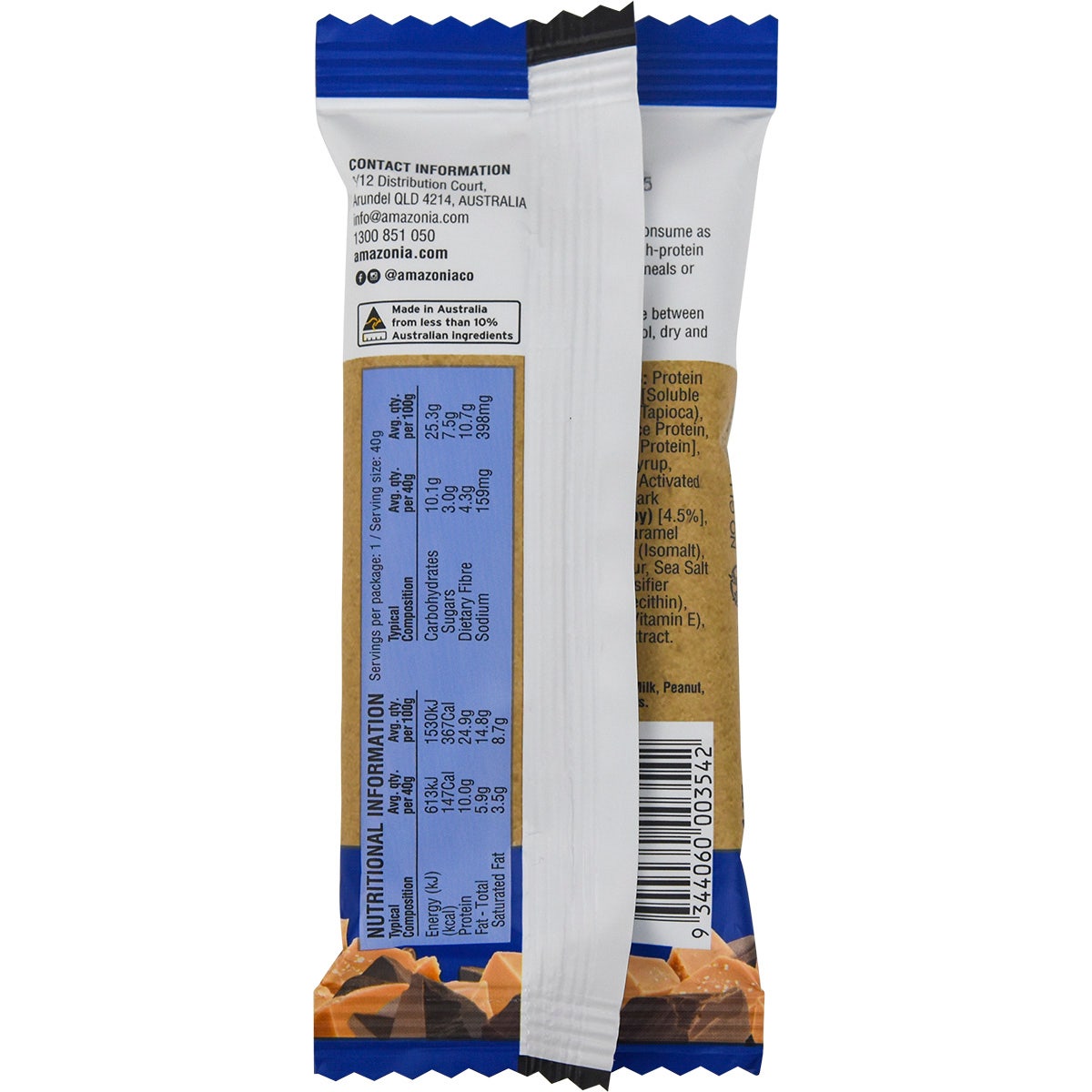 Amazonia Raw Protein Bar Salted Caramel Choc Crisp 40g(Pack of 10) - Cutprice Online
