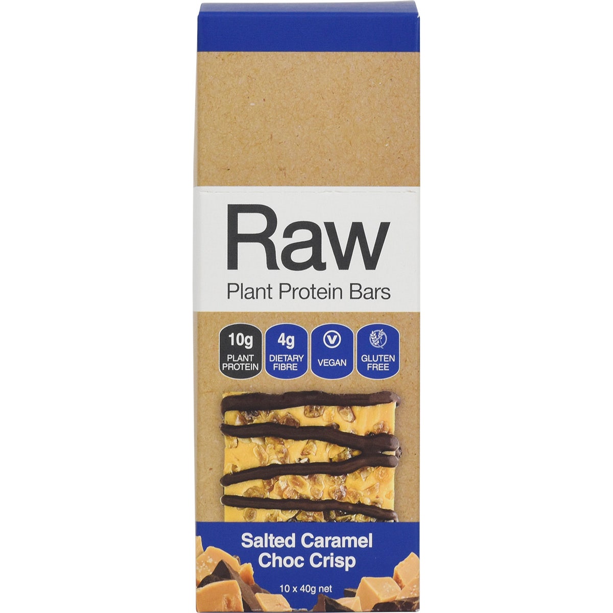 Amazonia Raw Protein Bar Salted Caramel Choc Crisp 40g(Pack of 10) - Cutprice Online