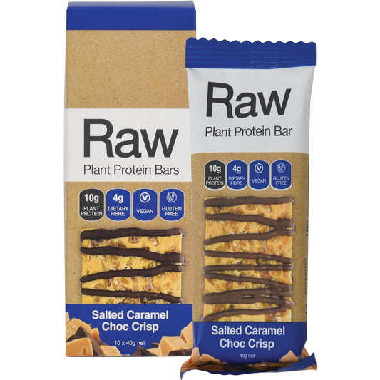 Amazonia Raw Protein Bar Salted Caramel Choc Crisp 40g(Pack of 10) - Cutprice Online