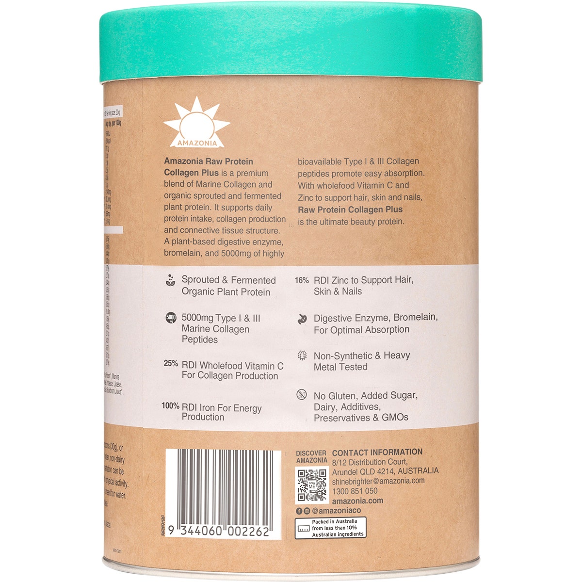 Amazonia Raw Protein Collagen Plus Choc Hazelnut 750g - Cutprice Online