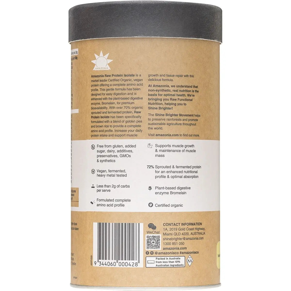 Amazonia Raw Protein Isolate Vanilla 500g AMAZONIA