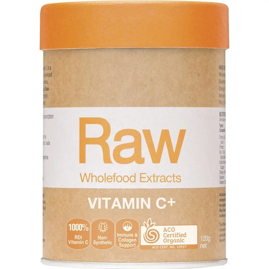Amazonia Raw Wholefood Extracts Vitamin C+ Passionfruit Flavour 120g AMAZONIA