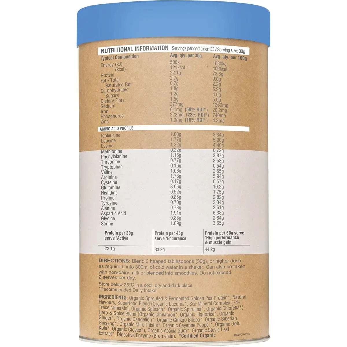 Amazonia Raw Protein Slim & Tone Vanilla Cinnamon 1kg AMAZONIA
