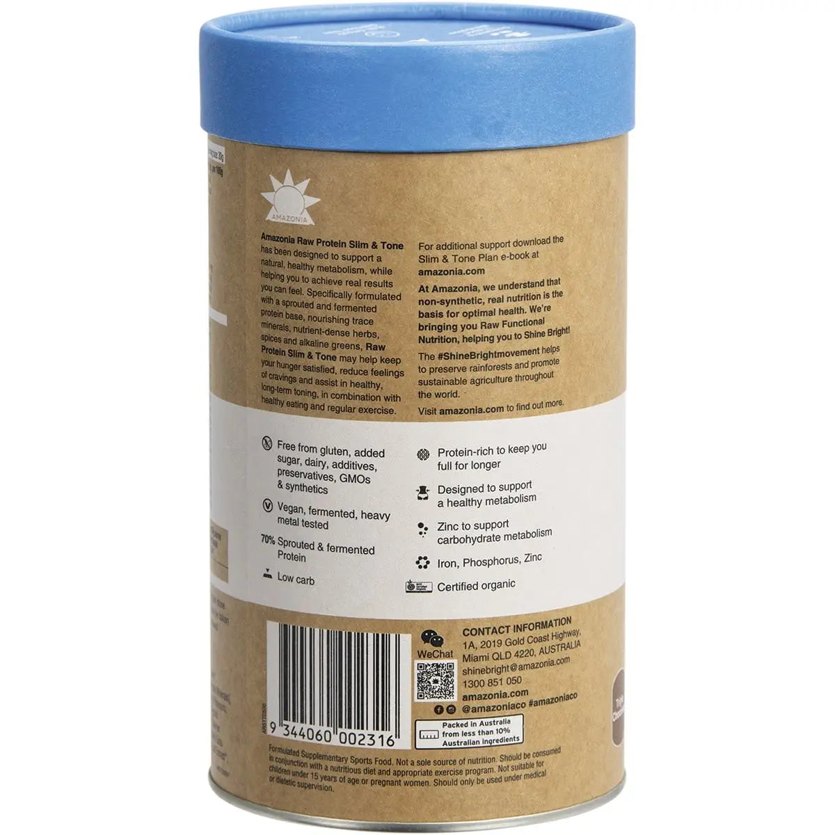 Amazonia Raw Protein Slim & Tone Triple Chocolate 500g AMAZONIA