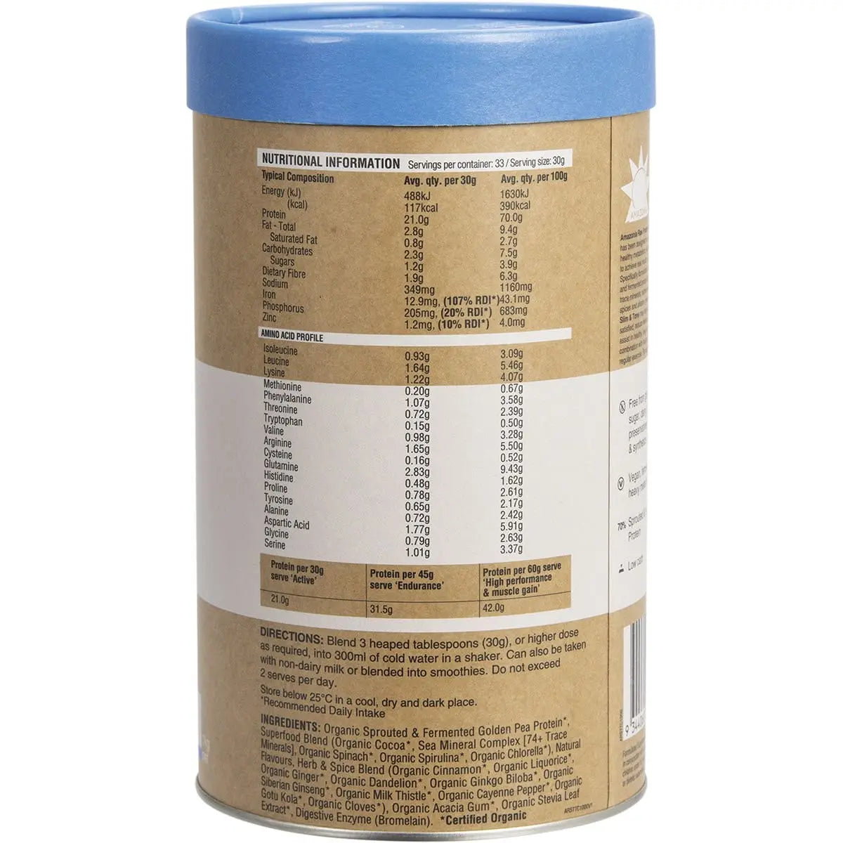 Amazonia Raw Protein Slim & Tone Triple Chocolate 1kg AMAZONIA