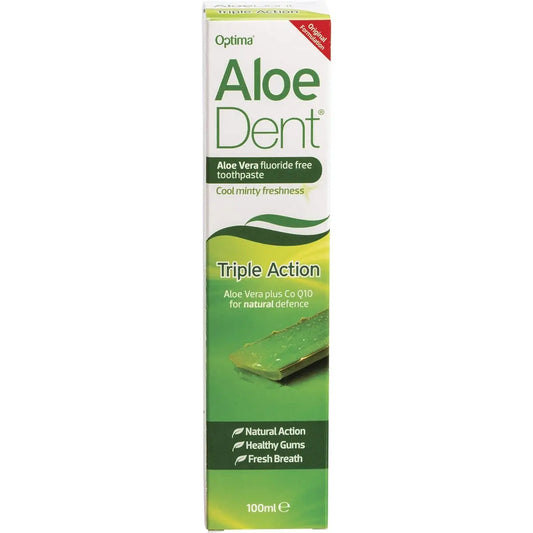 Aloe Dent Toothpaste - Fluoride Free Triple Action 100ml ALOE DENT
