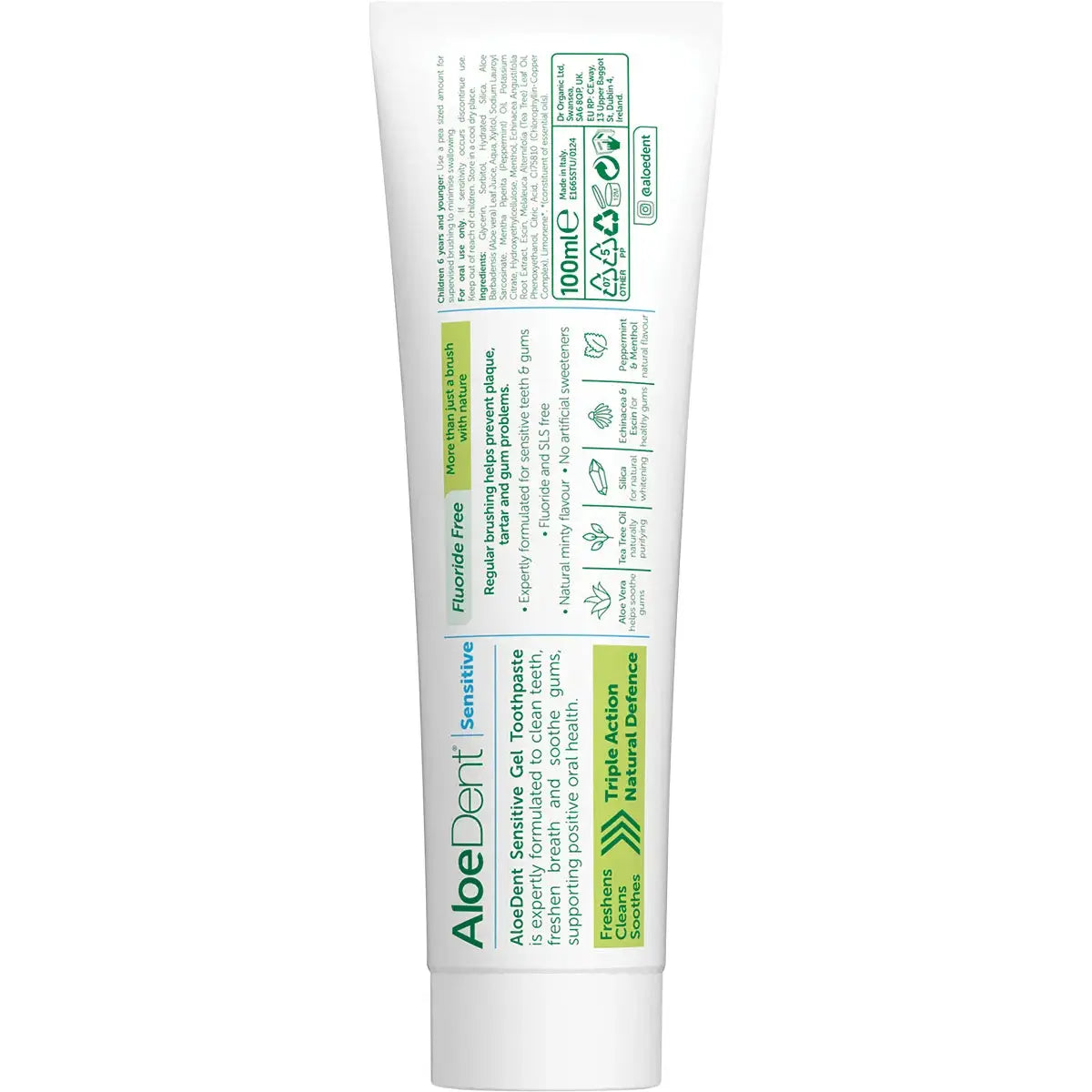 Aloe Dent Toothpaste - Fluoride Free Sensitive 100ml ALOE DENT