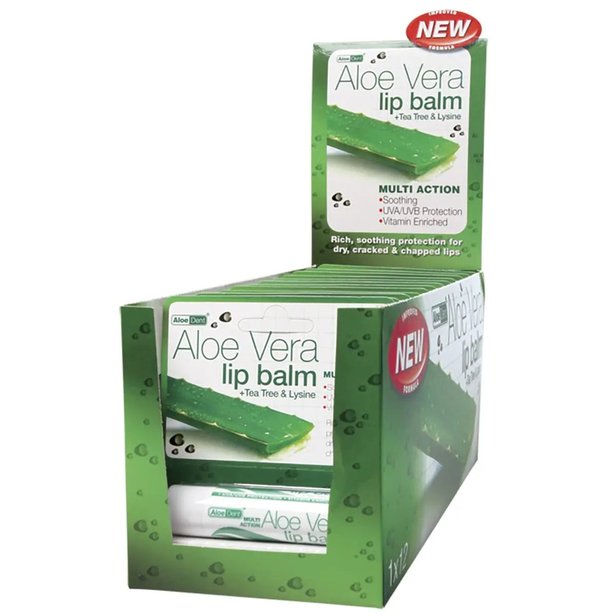 Aloe Dent Lip Balm Aloe Vera With Tea Tree & Lysine 4g ALOE DENT