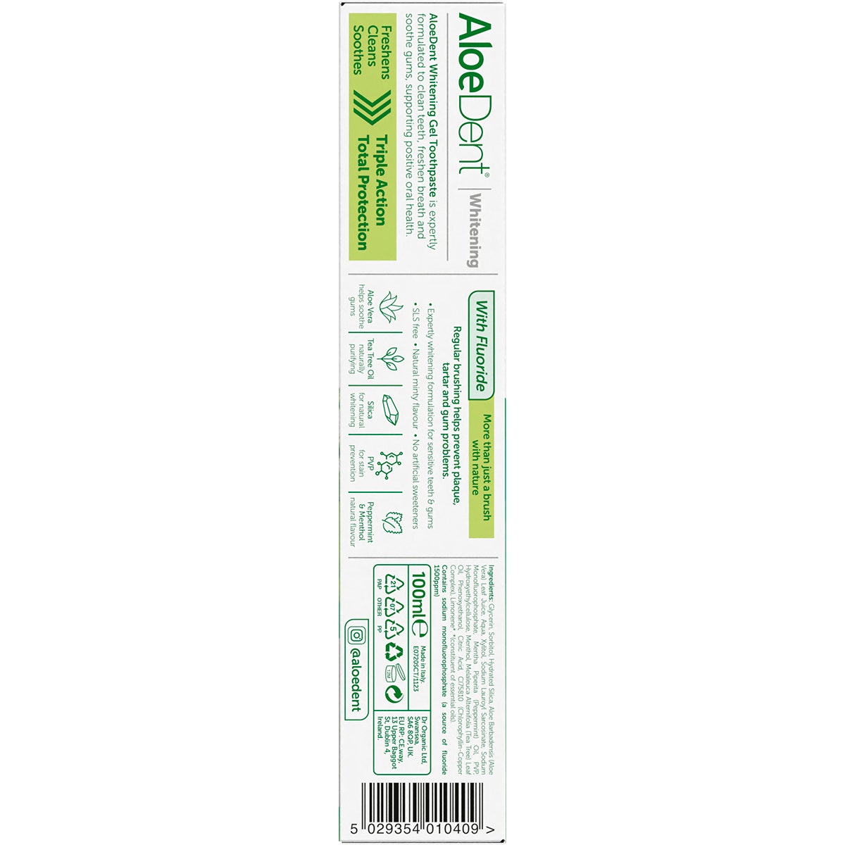 Aloe Dent Toothpaste Whitening with Fluoride 100ml - Cutprice Online