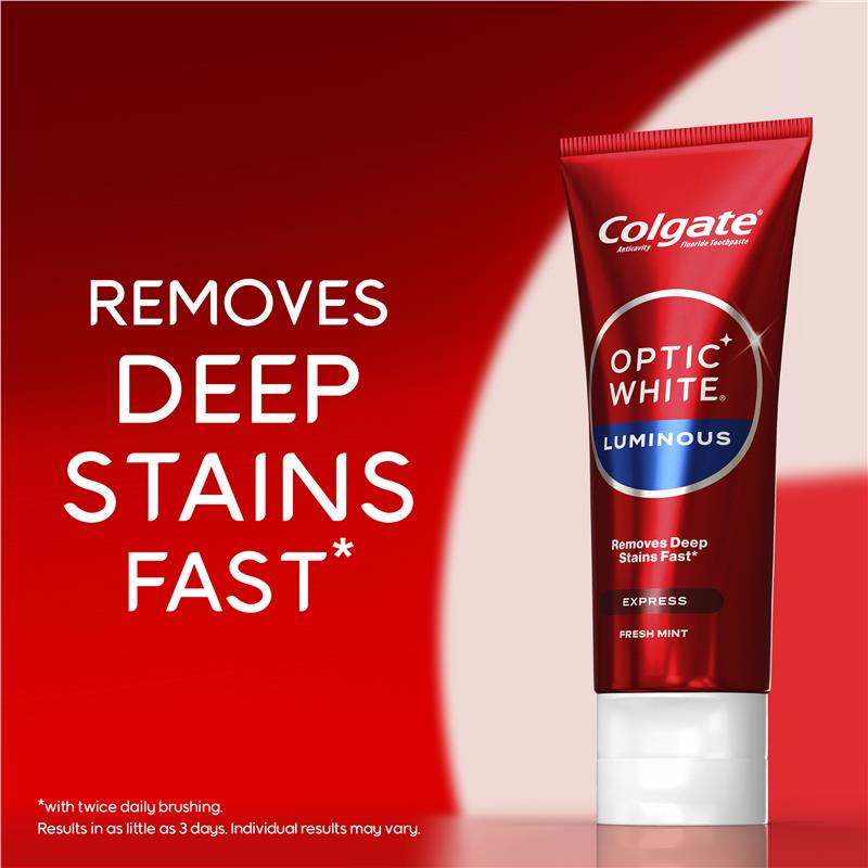 Colgate Optic White Express White Fresh Mint Teeth Whitening Toothpaste with hydrogen peroxide 125g - Cutprice Online