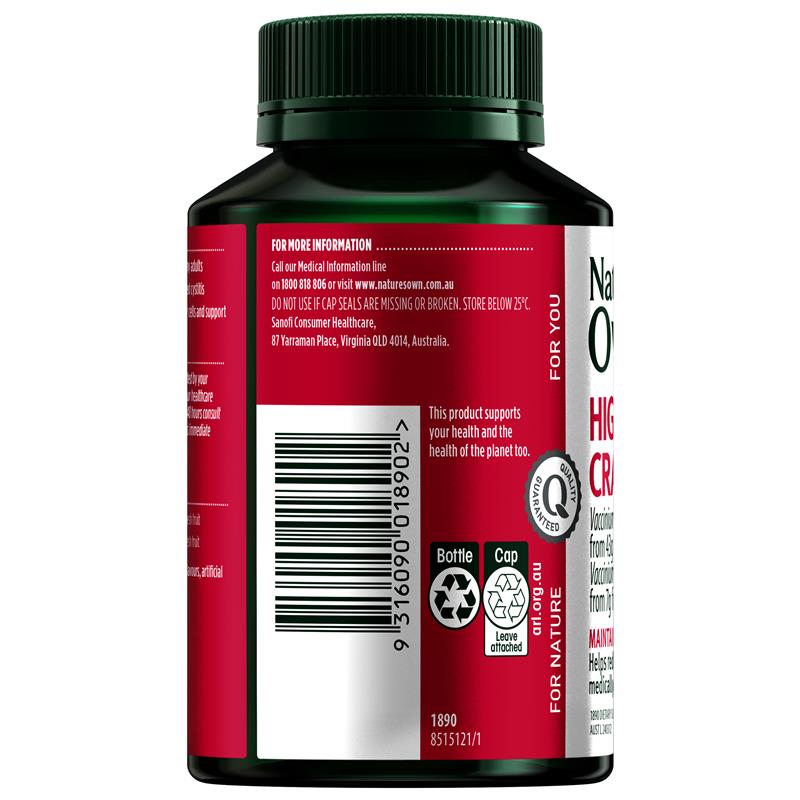 Nature's Own High Strength Cranberry 50000 90 Capsules - Cutprice Online