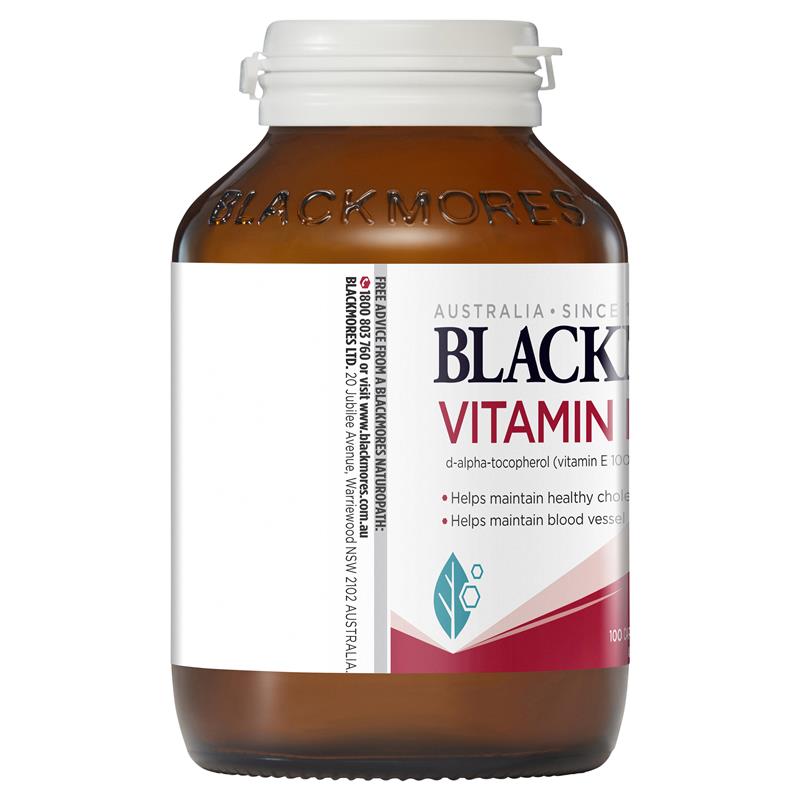 Blackmores Vitamin E 1000IU Cholesterol Health 100 Capsules - Cutprice Online