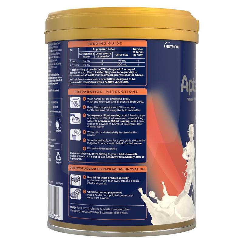 Aptagrow Nutrient-dense Milk Drink From 3+ Years 900g - Cutprice Online