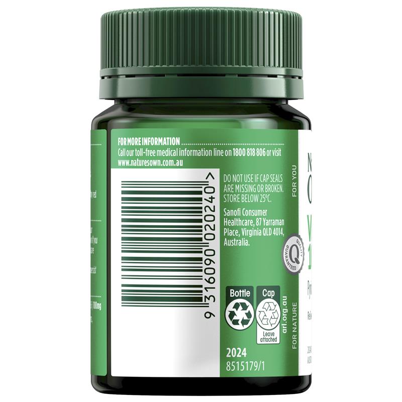 Nature’s Own 100mg Vitamin B6 60 Tablets - Cutprice Online