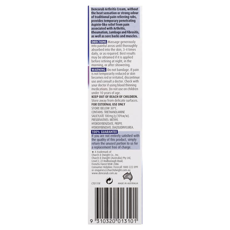 Dencorub Arthritis Cream 100g - Cutprice Online